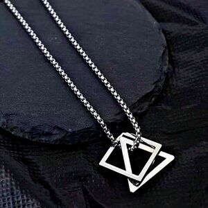 Necklace Unisex Stainless steel Geometric design